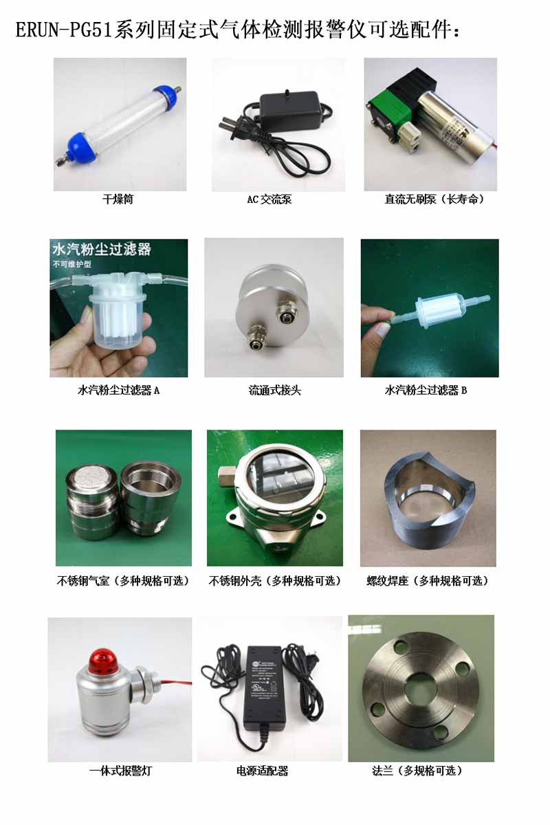 固定在線式氟光氣(碳酰氟)檢測報警儀可選配件